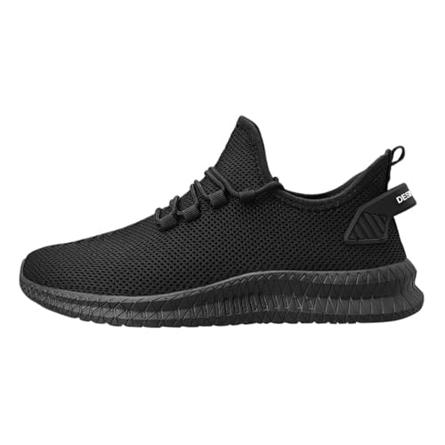 ticticlily Sneaker Herren Laufschuhe Turnschuhe Sportschuhe Outdoor Fitness Gym Mesh Atmungsaktiv Straßenlaufschuhe A Schwarz 39 EU von ticticlily