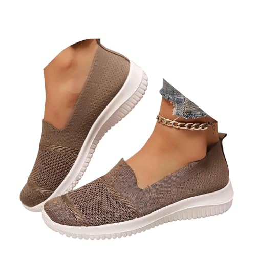ticticlily Sommerschuhe Damen Bequeme Slip On Sneaker Leicht Atmungsaktiv rutschfest Walkingschuhe Orthopädische Schuhe A Braun 37 EU ticticlily Sommerschuhe Damen Bequeme Slip On Sneaker Leicht Atmungsaktiv rutschfest Walkingschuhe Orthopädische Schuhe A Braun 37 EU von ticticlily
