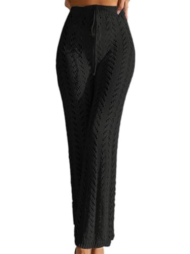ticticlily Strandhose Damen Lang Sommer Häkel Netz Stricken Transparente Cover Up Aushöhlen Bikini Hose Hohe Taille Elastisch Bikinihosen Badehose C Schwarz S ticticlily Strandhose Damen Lang Sommer Häkel Netz Stricken Transparente Cover Up Aushöhlen Bikini Hose Hohe Taille Elastisch Bikinihosen Badehose C Schwarz S von ticticlily