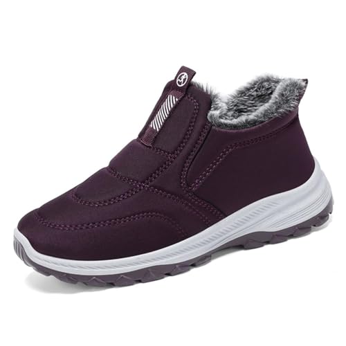 ticticlily Winter Boots Winter Warm Anti-Slip Ankle Booties Waterproof Slip on Outdoor Fur Lined Snow Shoes for Women D Violett 40 EU ticticlily Winter Boots Winter Warm Anti-Slip Ankle Booties Waterproof Slip on Outdoor Fur Lined Snow Shoes for Women D Violett 40 EU von ticticlily