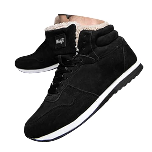 ticticlily Winterschuhe Damen Herren Warm Gefüttert Sneaker Winterschuhe Winter Schneestiefel Outdoor Boots Wanderstiefel Stiefel Unisex A Schwarz 38 EU von ticticlily