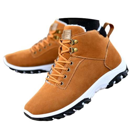 ticticlily Winterschuhe Herren Warm Gefüttert Schneestiefel Winter Outdoor Boots Winterstiefel G Braun 39 EU von ticticlily