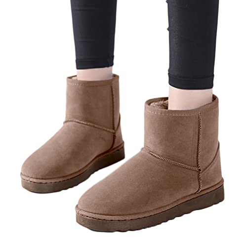 ticticlily Winterstiefel Damen Gefüttert Stiefel Boots Schneestiefel Warm rutschfest Wanderschuhe Stiefel A Khaki 38 EU von ticticlily