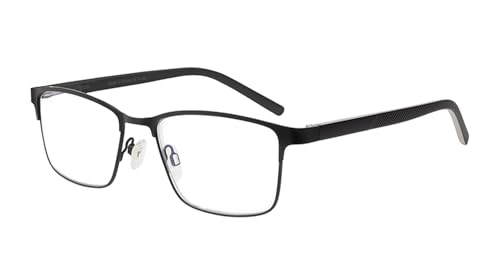 Tide Blaulichtfilter Edelstahl Lesebrille Brille Herren Lesehilfe – Unzerbrechliche, Blaues Licht Blockierende Computer-Lesebrille - Schwarz+ 2,0 Dioptrien von tide Optical
