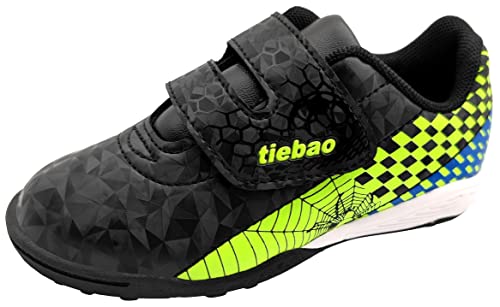 tiebaoGanar Kinder Fußball Cleats Turf Schuhe Fester Boden Fußballschuhe Outdoor Sport Schwarz TBG-S76660F/Black-26 von tiebaoGanar