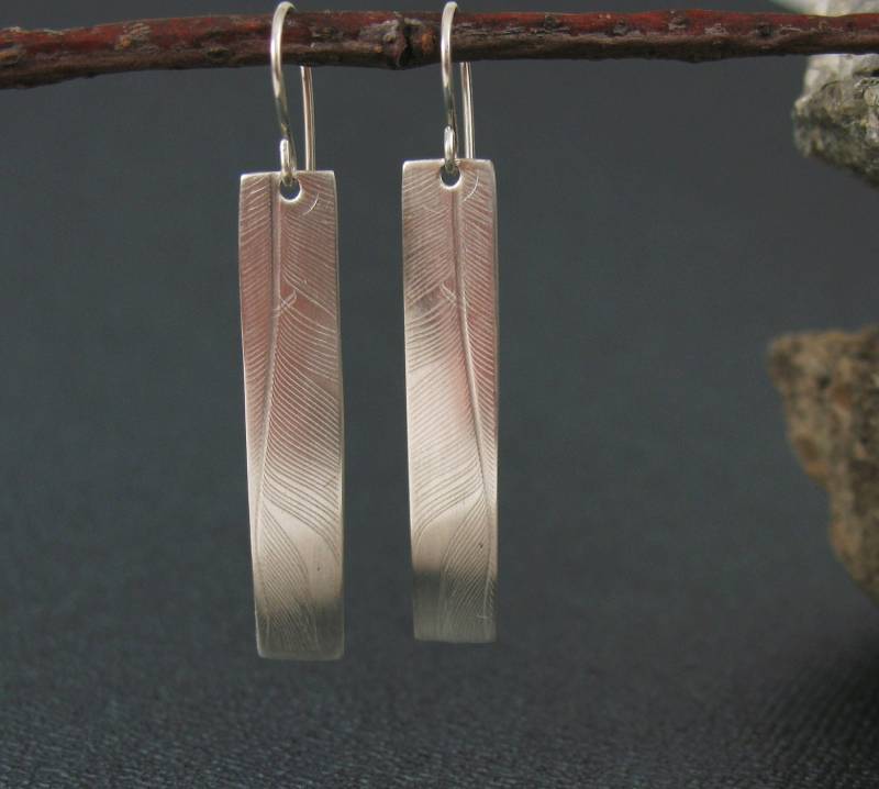 Feder Ohrringe, Sterling Silber Ohrringe Feder Ohrringe, Sterling Silber Ohrringe von tigerlillyshop