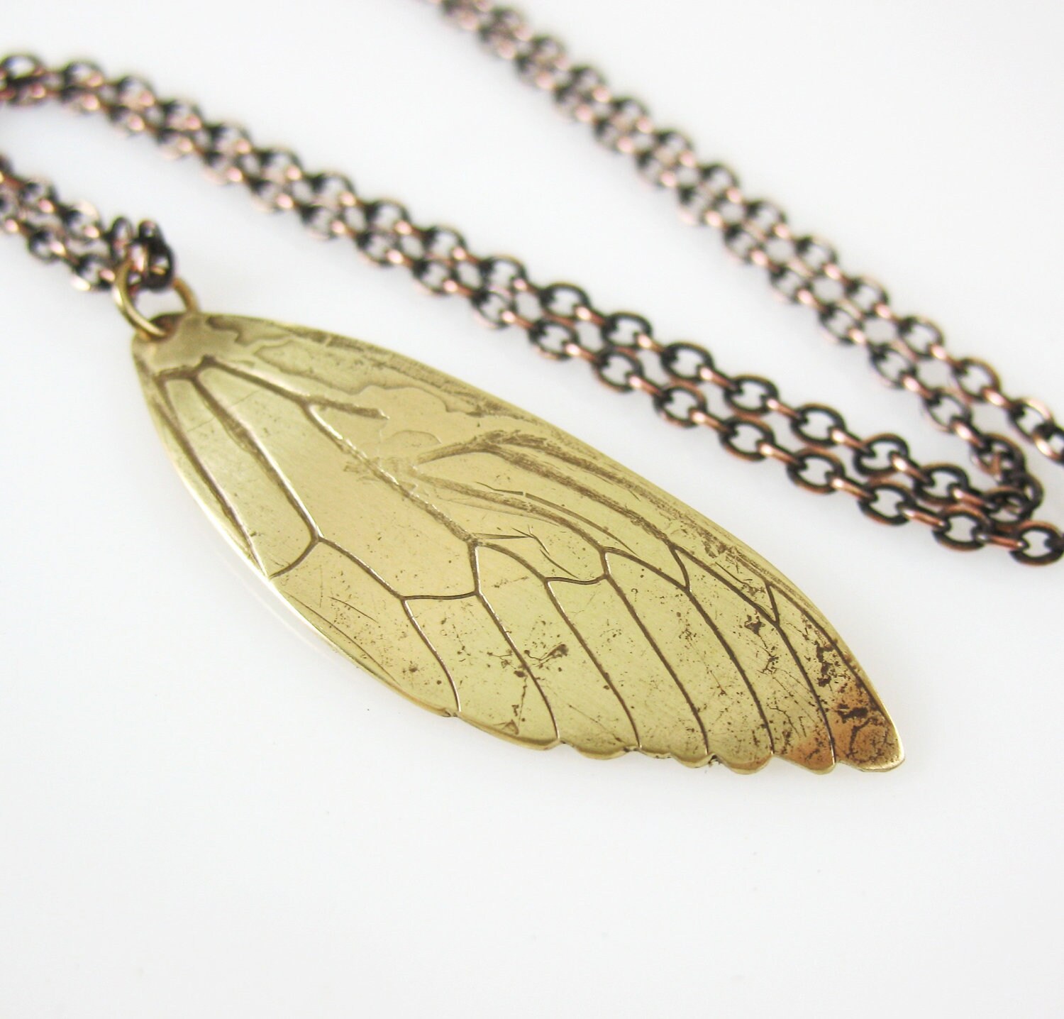 Zikadenflügel Halskette, Kupfer Oder Messing, Echt Insekt Schmuck Zikadenflügel Halskette, Kupfer Oder Messing, Echt Insekt Schmuck von tigerlillyshop