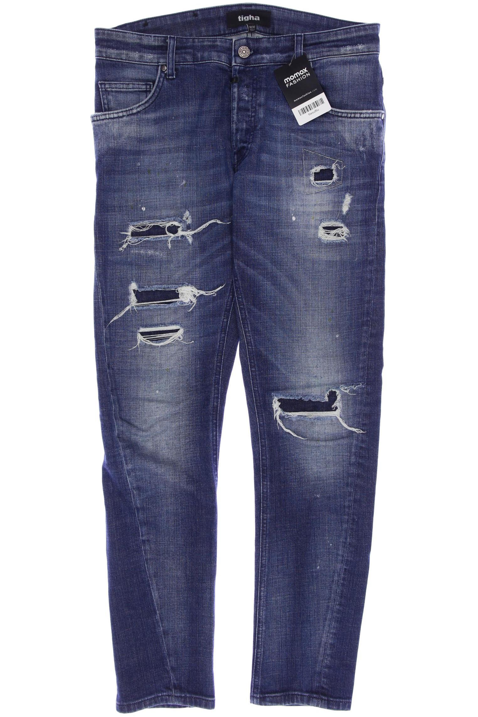 tigha Herren Jeans, marineblau von tigha