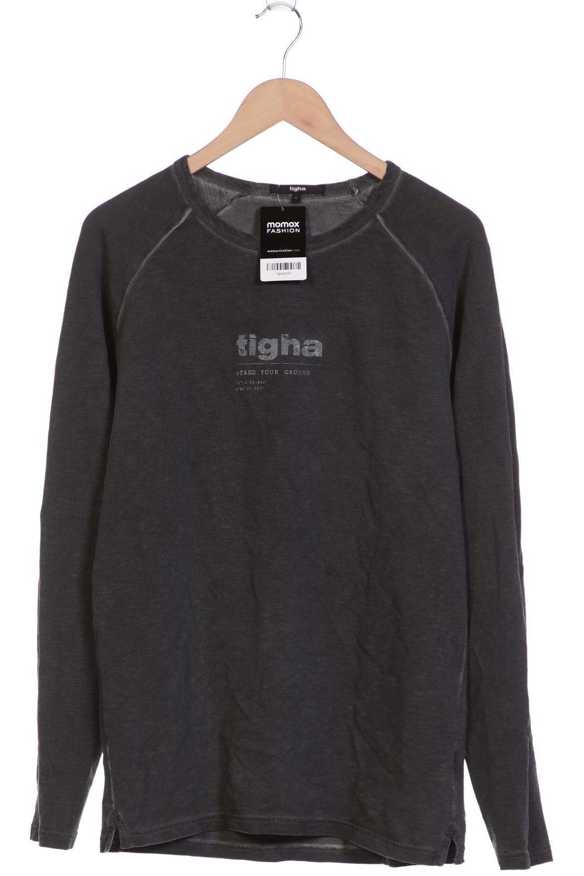 tigha Herren Langarmshirt, grau von tigha