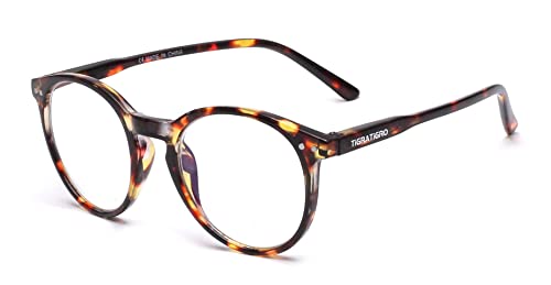 tigratigro Lesebrille für Damen und Herren. Anti-Blaulicht- und UV-Presbyopie-Brille. Verstellbares flexibles Scharnier (Braun, 1, diopters) von tigratigro