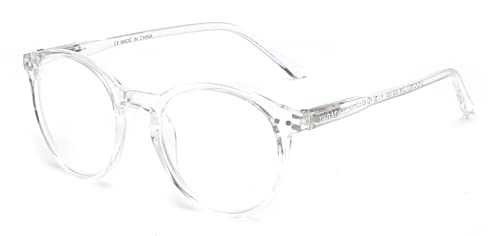 tigratigro Lesebrille für Damen und Herren. Anti-Blaulicht- und UV-Presbyopie-Brille. Verstellbares flexibles Scharnier (Transparent, 3.5, diopters) von tigratigro