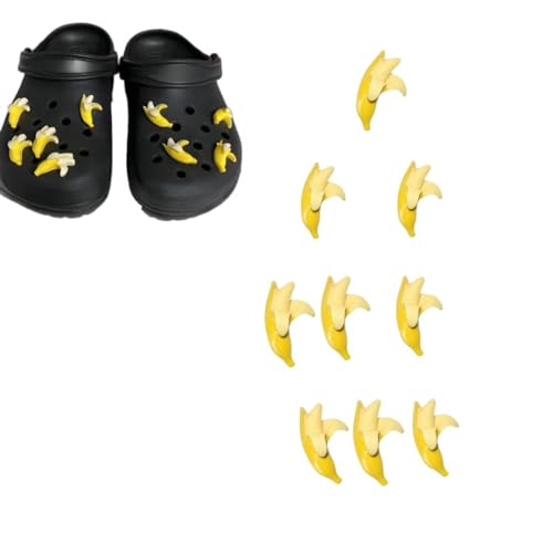 tikono Banana Croc Charms, 9 PCS Croc Charms, fügen Sie eine verspielte Note zu Ihrem Croc Schuhe mit adorable Banana Charms von tikono