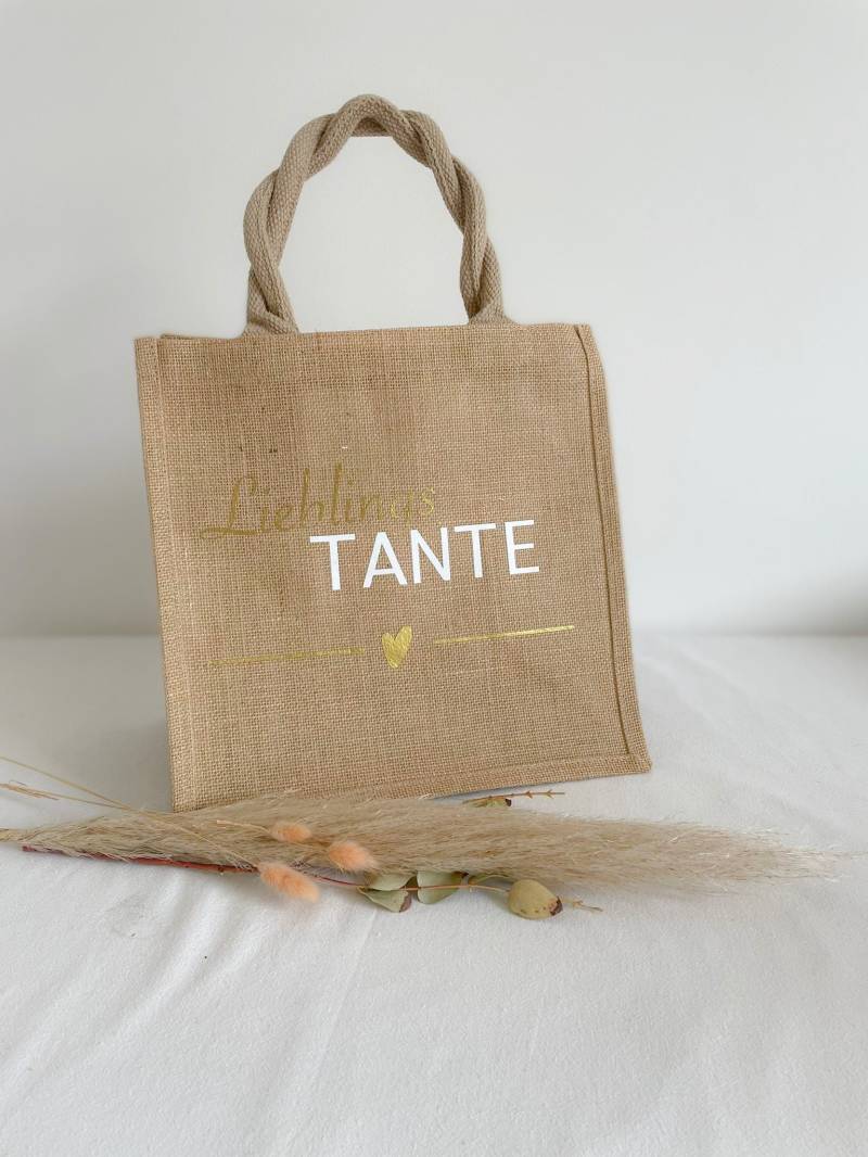 Jutetasche Personalisiert Lieblingstante/Beste Tante Jutetasche Personalisiert Lieblingstante/Beste Tante von tilmamanufaktur
