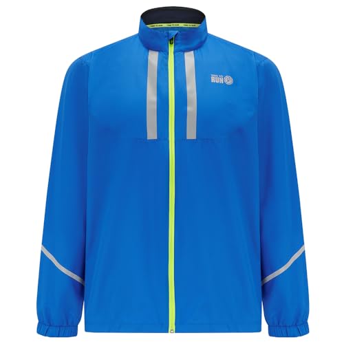 time to run Laufjacke Mit Taschen für Herren - Leichte Winddichte Atmungsaktiv - Ideal für Übung und Jogging M Barents Blau von time to run