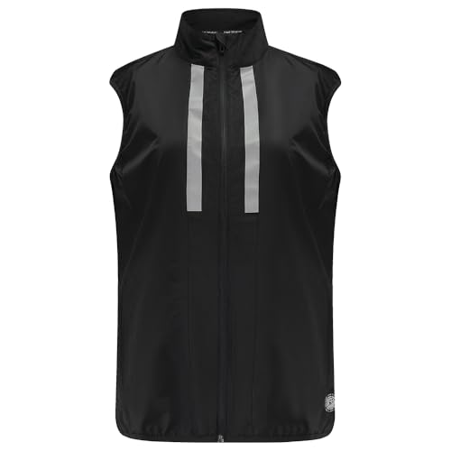 time to run Laufveste ärmellos Gilet Mit Taschen für Damen - Leichte Winddichte Atmungsaktiv - Ideal für Übung und Jogging L Jet von time to run