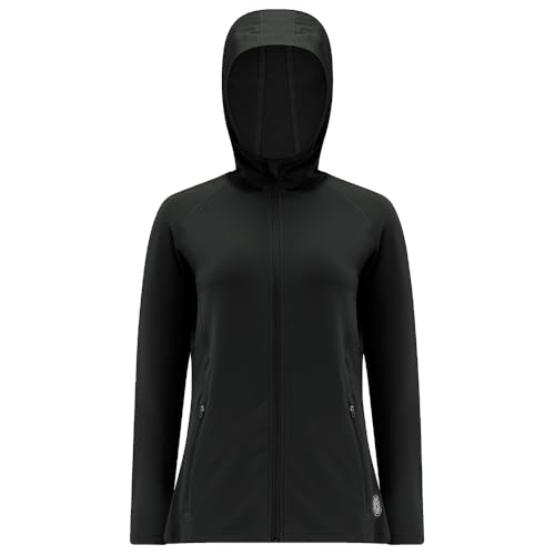 time to run Thermo-Laufjacke für Damen mit Frontreißverschluss Tasches und Kapuze M Jet von time to run