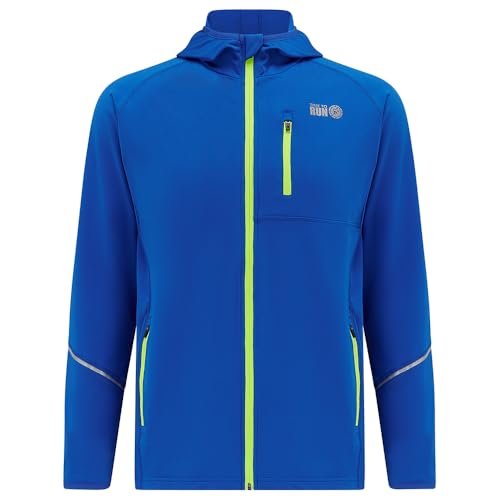 time to run Thermo-Laufjacke für Herren mit Frontreißverschluss Kapuze und Taschen XXL Barents Blau von time to run