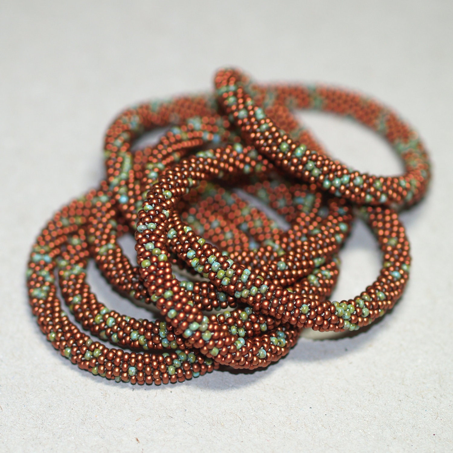 Petina/Halskette Oder Armband Kupfer Und Türkis Perlen Schmuck Perle Häkeln Seil Erdigen Farben Südwesten von time2cre8