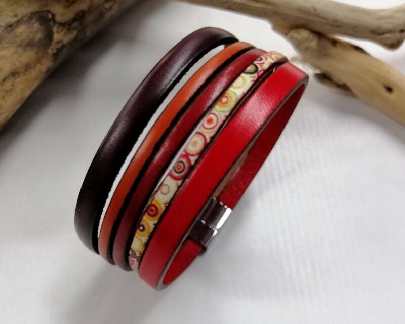 Armband "Monet" Flamboyant Rot Armband "Monet" Flamboyant Rot von timecuir