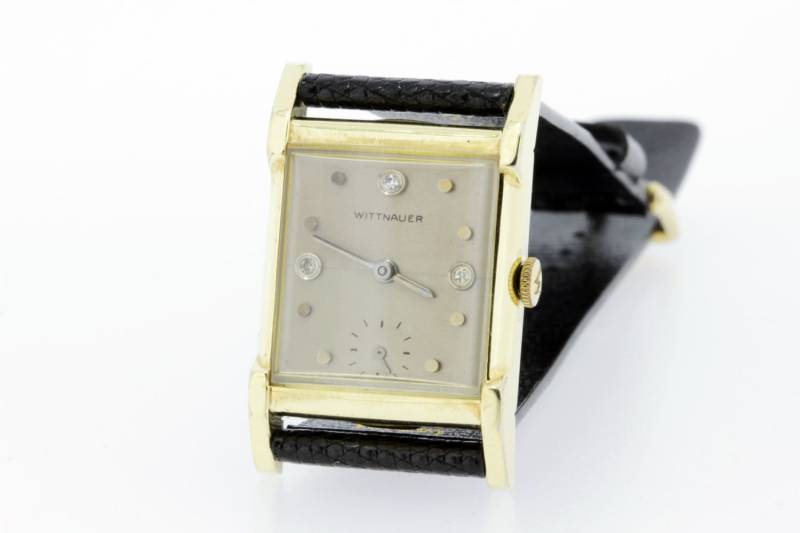 10K Gold Filled Wittnauer Diamant Zifferblatt Armbanduhr von timekeepersinclayton