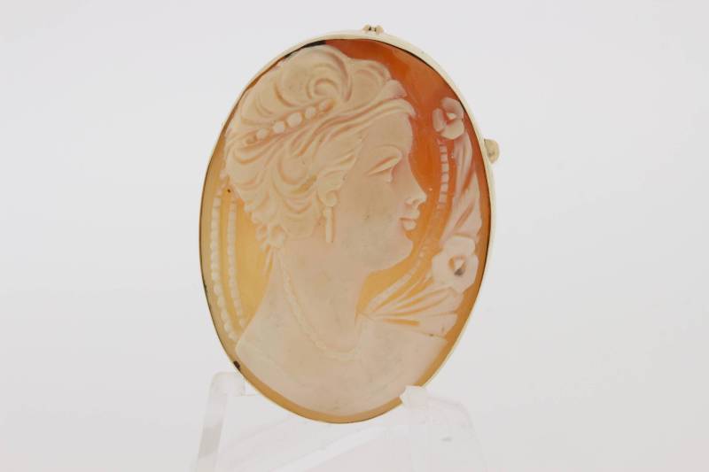 14K Gold Cameo Cabrio Brosche Oval von timekeepersinclayton