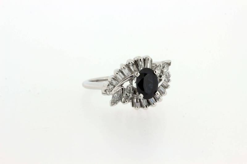 14K Gold Saphir-Ring Mit Diamanten .60Cttw von timekeepersinclayton