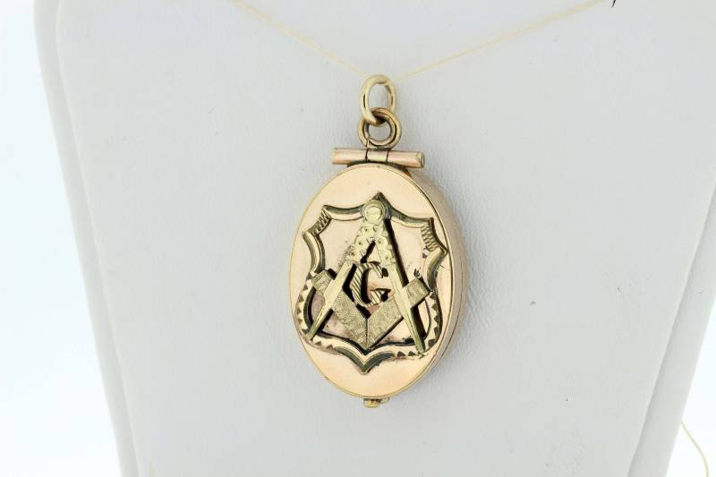 14K Goldfilled Freimaurer Taschenuhr Fob/Medaillon von timekeepersinclayton