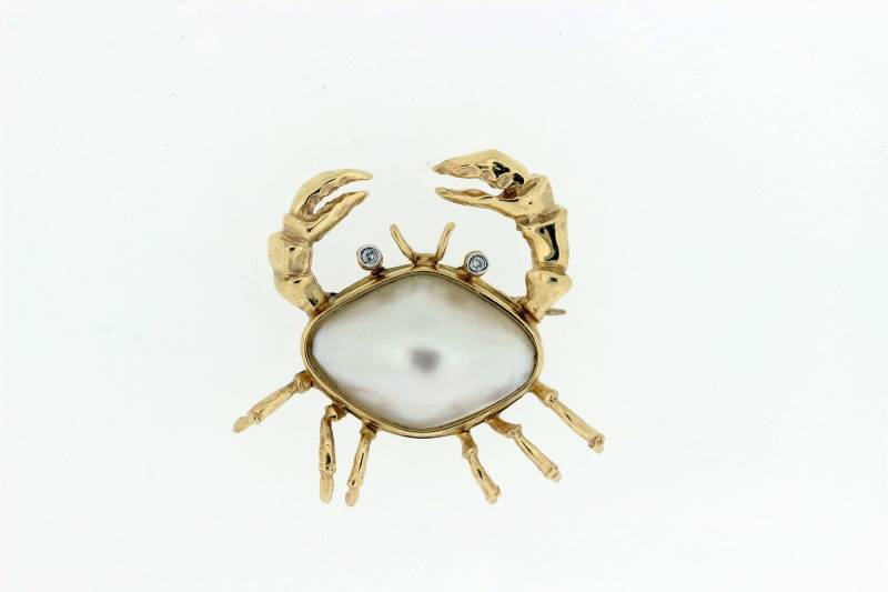 14K Krabbe Brosche von timekeepersinclayton