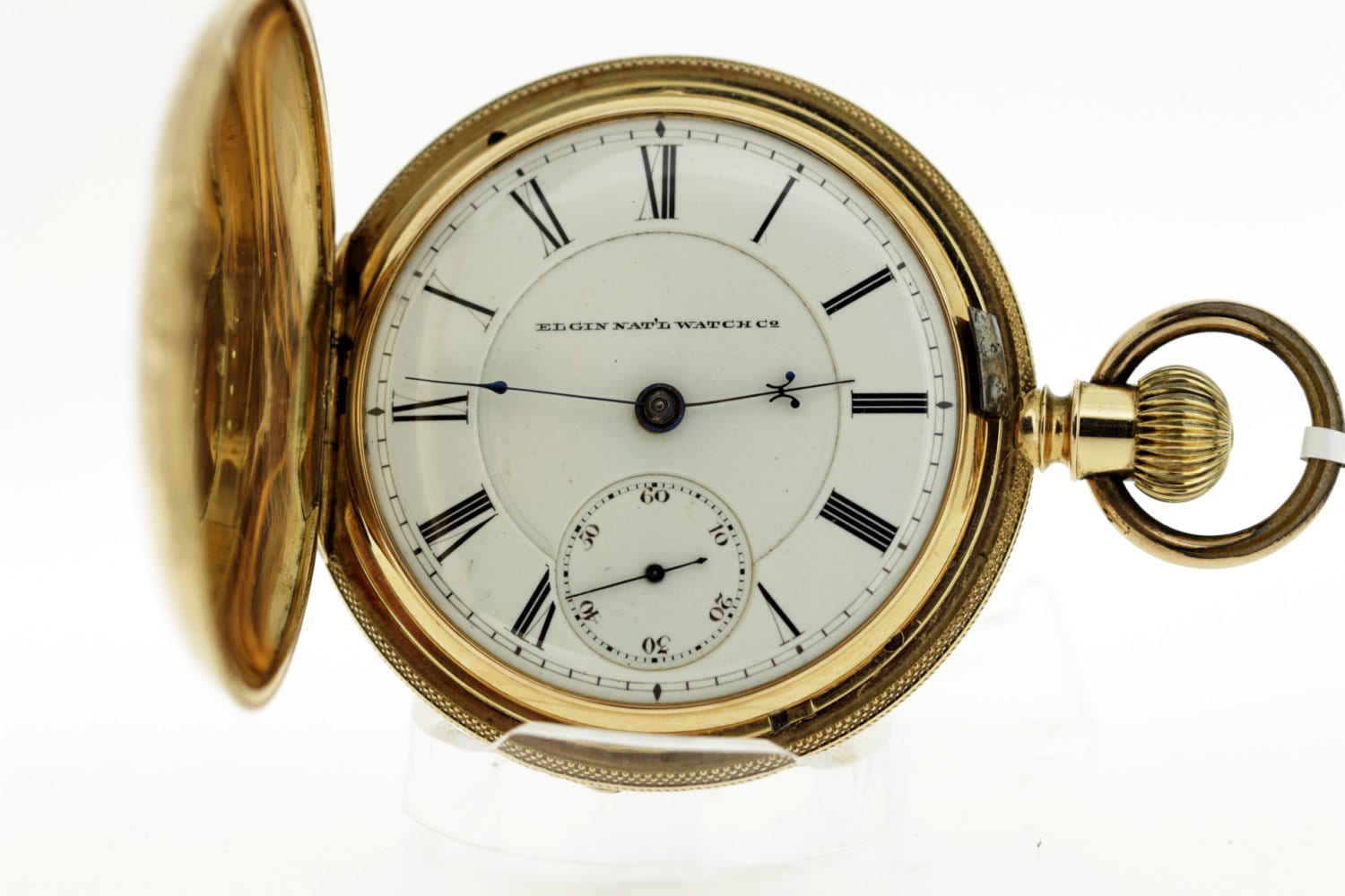 18K Gold Elgin Key Stem Gravierte Taschenuhr 1873 von timekeepersinclayton