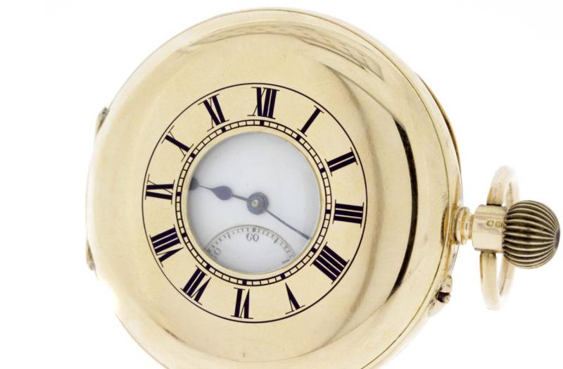 18K Halbjäger-Taschenuhr 18K Halbjäger-Taschenuhr von timekeepersinclayton