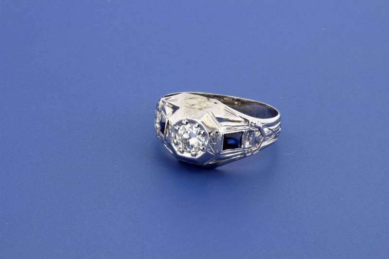 Breiter Bandring Aus 18-Karätigem Gold Mit Diamant Im Euro-Schliff Von 0, 53 Ct von timekeepersinclayton