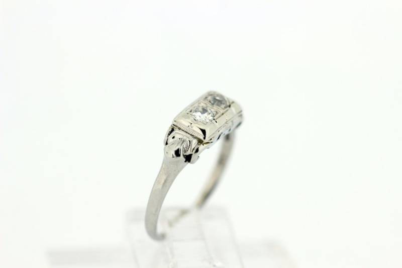 Duo-Diamant-Ring Aus 14-Karätigem Gold von timekeepersinclayton