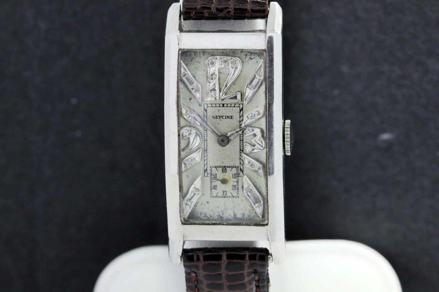 Glycine-Platin-Armbanduhr Mit Diamant-Zifferblatt von timekeepersinclayton