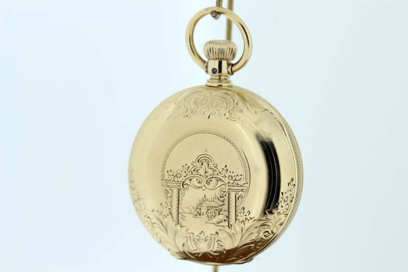Lake Erie Illinois Watch Co Taschenuhr 18K Gold von timekeepersinclayton