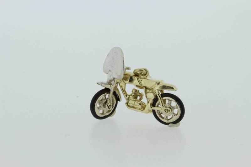 Motorrad Anhänger 14K Gold Mit Beweglichen Rädern von timekeepersinclayton