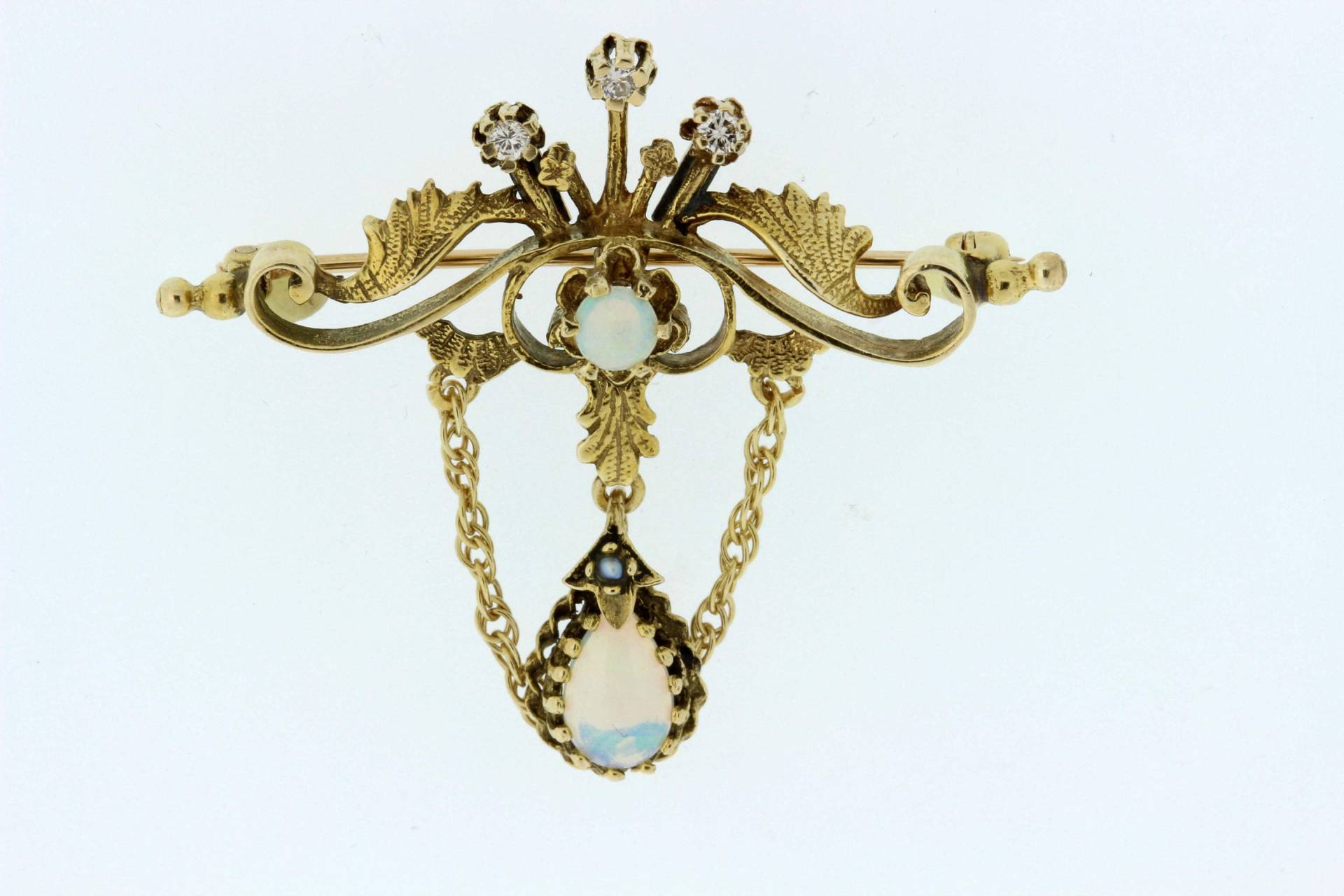 Opalbrosche Aus Den 1950Er Jahren 14 Karat Gold von timekeepersinclayton