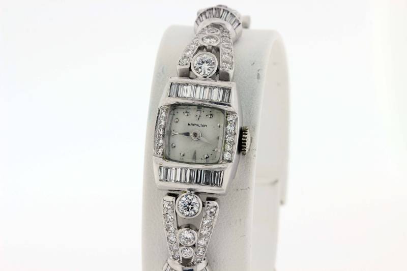 Platin - Und Diamant-Hamilton-Armbanduhr Platin - Und Diamant-Hamilton-Armbanduhr von timekeepersinclayton