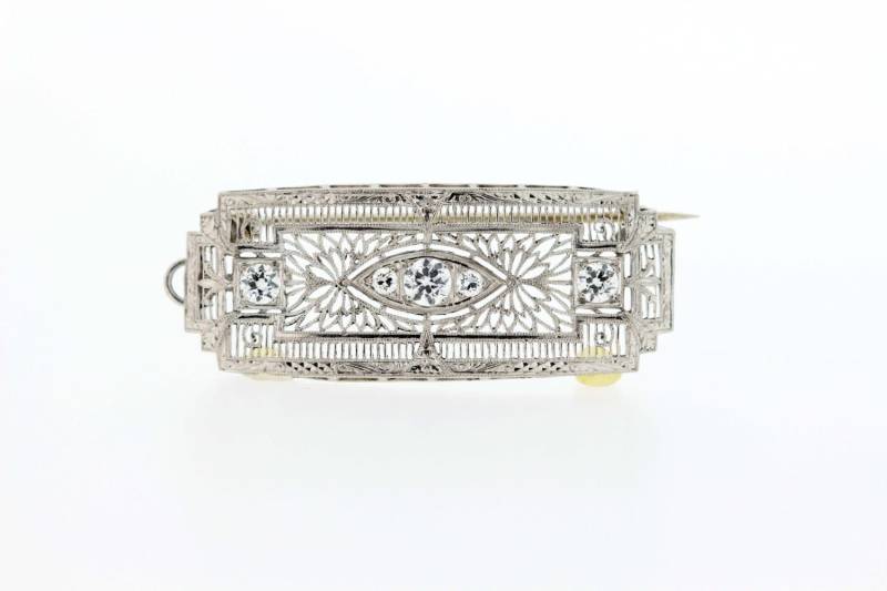 Platinum - Und Diamond-Broschen-Anhänger von timekeepersinclayton