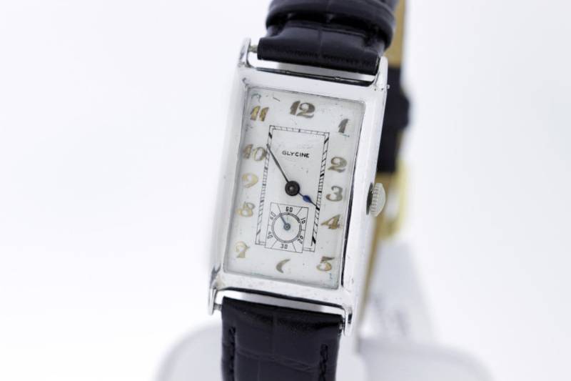 Rechteckige Glycine-Armbanduhr Aus Den 1930Er-Jahren 18 Karat Gold Mit 15 Juwelen Und Schweizer Uhrwerk von timekeepersinclayton