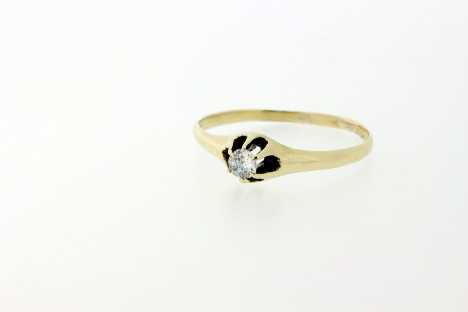 Sechs Prong-Diamant-Solitär 14K Gelbgold Ring von timekeepersinclayton