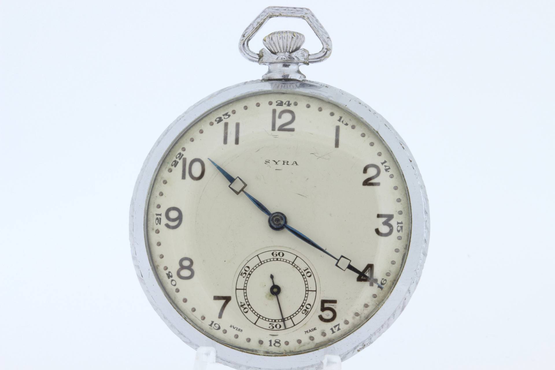 Syra Taschenuhr Swiss Made Uhr Weizen Graviert Motiv Syra Taschenuhr Swiss Made Uhr Weizen Graviert Motiv von timekeepersinclayton