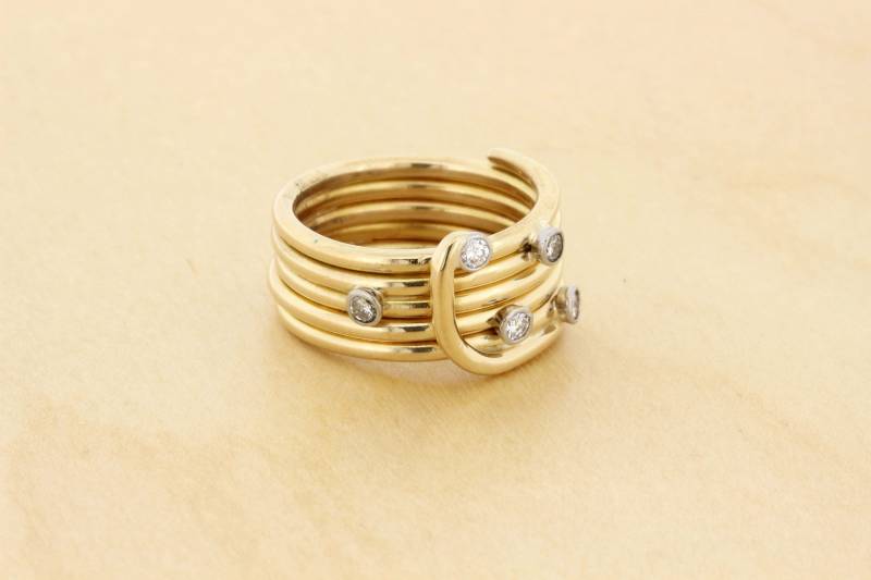 Wunderliche 18K Gelb Gold Ring Mit .20Ct Akzenten von timekeepersinclayton