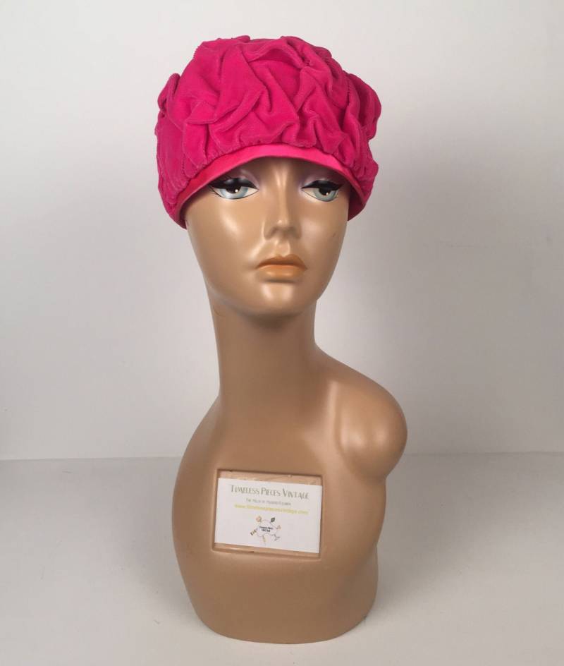Vintage 1950Er Jahre Rosa Velour Hut Vintage 1950Er Jahre Rosa Velour Hut von timelesspieces