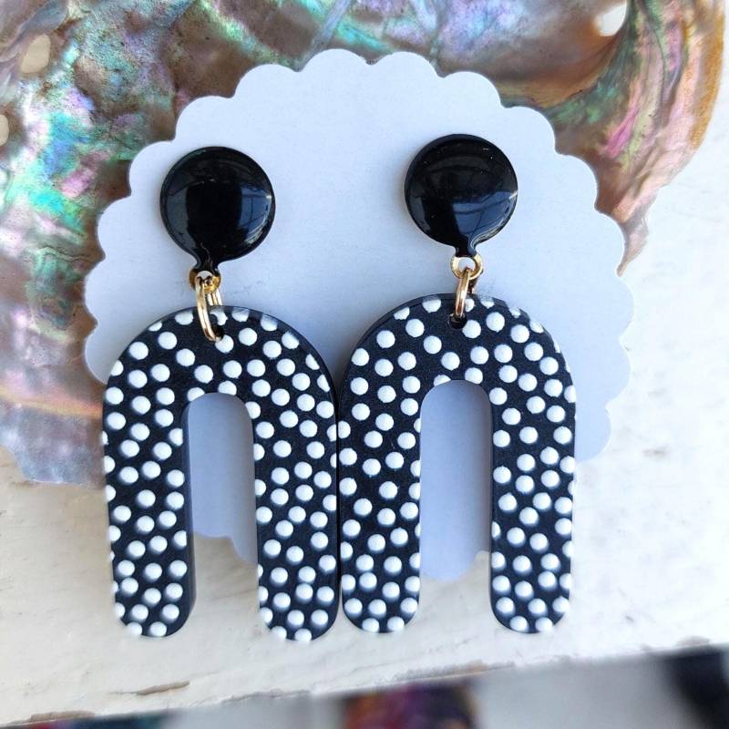 Leichte Schwarze Ohrringe Hängend, Ohrringe Hängend Schwarz, Boho Schmuck, Trendige Für Frauen, Leicht von tinasschmuckestuecke