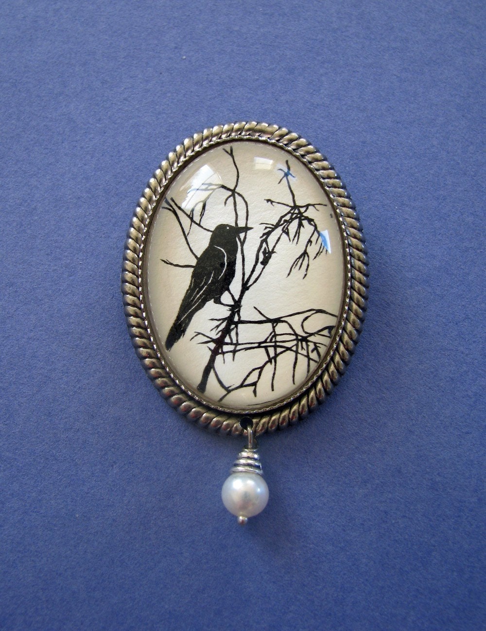For The Love Of Crows #1 Brosche - Silhouette Schmuck For The Love Of Crows #1 Brosche - Silhouette Schmuck von tinatarnoff