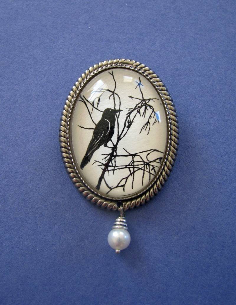 For The Love Of Crows #1 Brosche - Silhouette Schmuck For The Love Of Crows #1 Brosche - Silhouette Schmuck von tinatarnoff