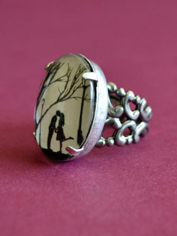 Herbst Kiss Ring - Silhouette Schmuck Herbst Kiss Ring - Silhouette Schmuck von tinatarnoff