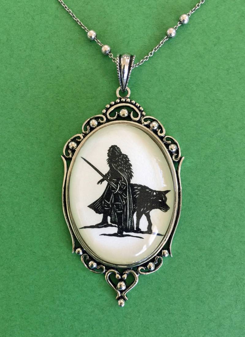Spiel Der Throne, Jon Snow Halskette - Anhänger An Kette Silhouette Schmuck Spiel Der Throne, Jon Snow Halskette - Anhänger An Kette Silhouette Schmuck von tinatarnoff