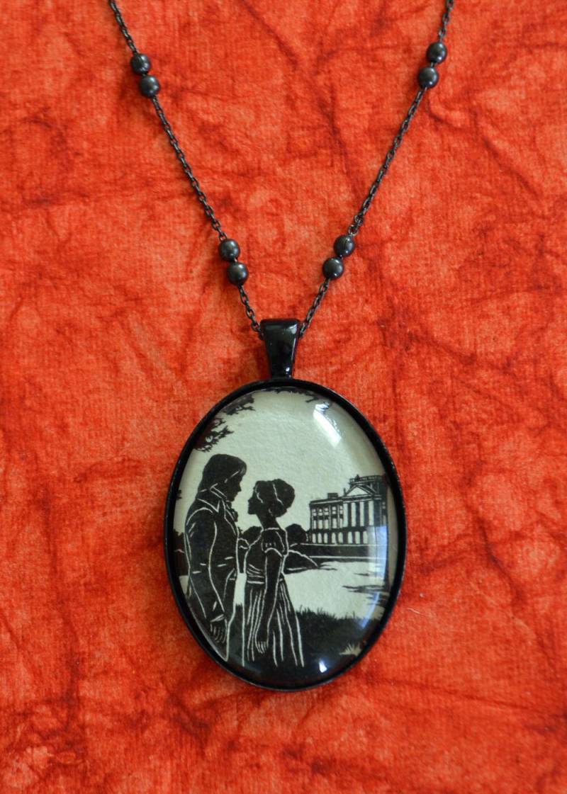 stolz Und Vorurteil Halskette - Elizabeth Darcy, Anhänger An Kette Silhouette Schmuck stolz Und Vorurteil Halskette - Elizabeth Darcy, Anhänger An Kette Silhouette Schmuck von tinatarnoff