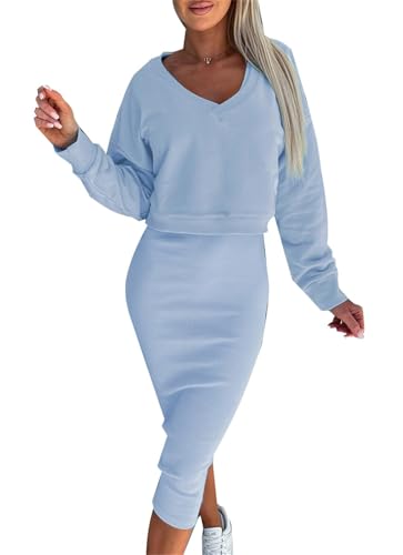 Damen Strickkleid Zweiteiliger Anzug Sweatshirt Rollkragen Pullover Oberteil und Maxi Strickrock Bodycon 2 Stück Set Winter Bodycon Pulloverkleid + Lang Rock Freizeitanzug Damen Strickkleid Zweiteiliger Anzug Sweatshirt Rollkragen Pullover Oberteil und Maxi Strickrock Bodycon 2 Stück Set Winter Bodycon Pulloverkleid + Lang Rock Freizeitanzug von tinbarry